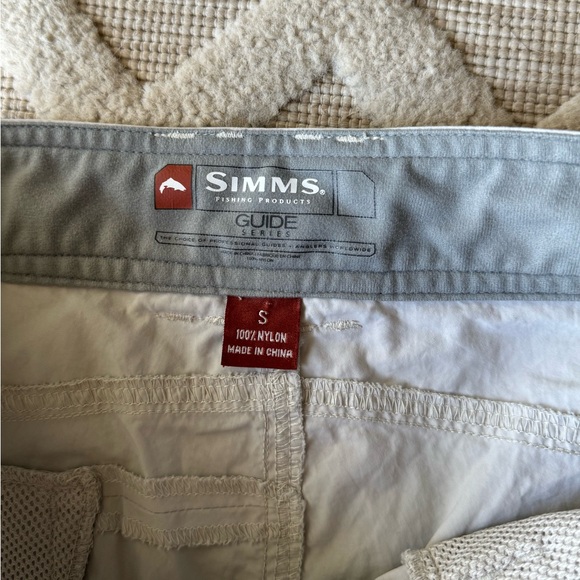 Simms Guide 100% Nylon Shorts In Beige Size S Classic Outdoor Hiking Fishing - Picture 5 of 10